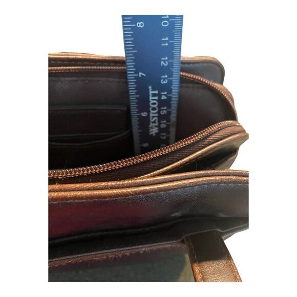 Rosetti Handbag Purse Dark Brown Faux Leather Pockets - Picture 14 of 14